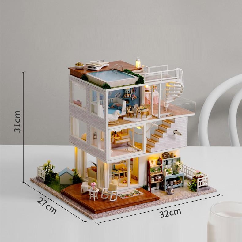 Mô hình nhà DIY Doll House Have a Nice Day Kèm Mica Chống bụi