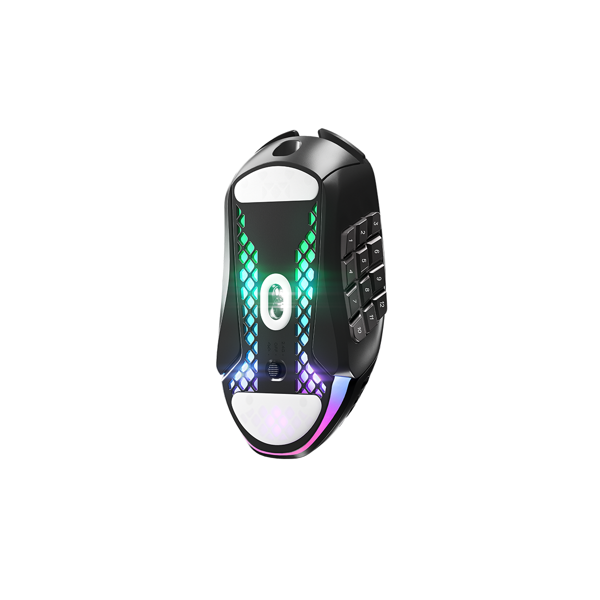 Chuột gaming không dây SteelSeries Aerox 9 Wireless màu đen độ trễ 1ms, led RGB, 18000CPI, 400IPS, pin 400H, hàng chính hãng, bảo hành 12 tháng