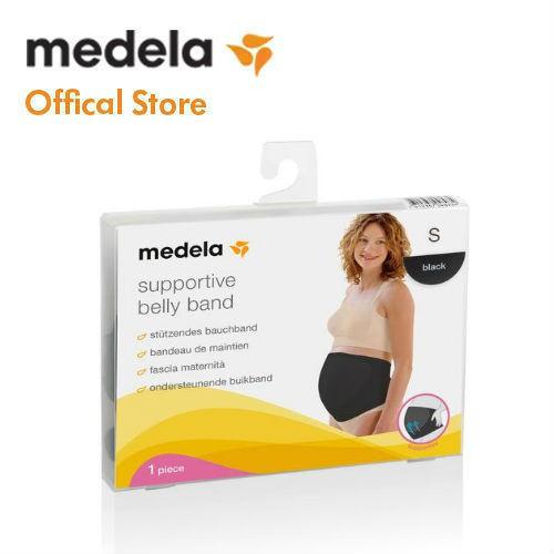 Medela - Đai đỡ bụng bầu Supportive Belly Band, size L/XL (đen/trắng)