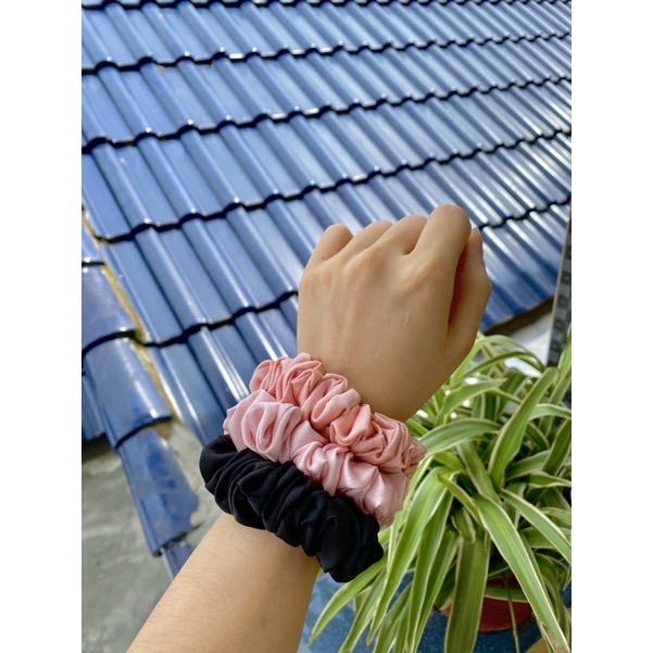 Dây Buộc Tóc Scrunchie Handmade Size Nhỏ Siêu Nhún Nhiều Màu Dây Cột Tóc Siêu Xinh Dễ Thương