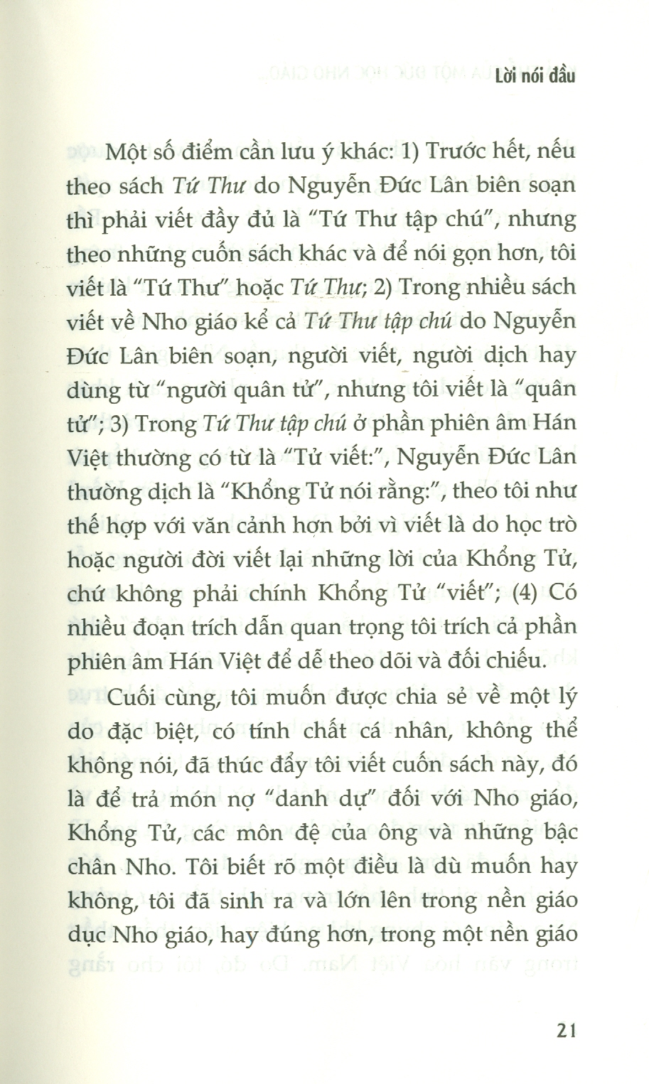 Khả Thể Của Một Đức Học Nho Giáo Trong Sách Tứ Thư