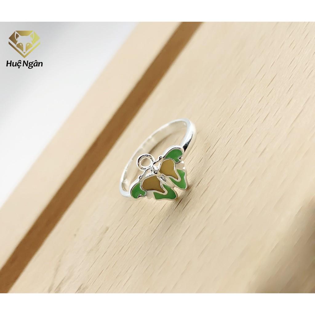 Nhẫn bạc Ý 925 Huệ Ngân - Uyên Ương Hồ Điệp TJ070
