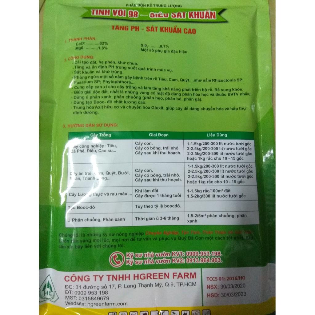 Phân bón rễ trung lượng tinh vôi 98 - gói 1 kg