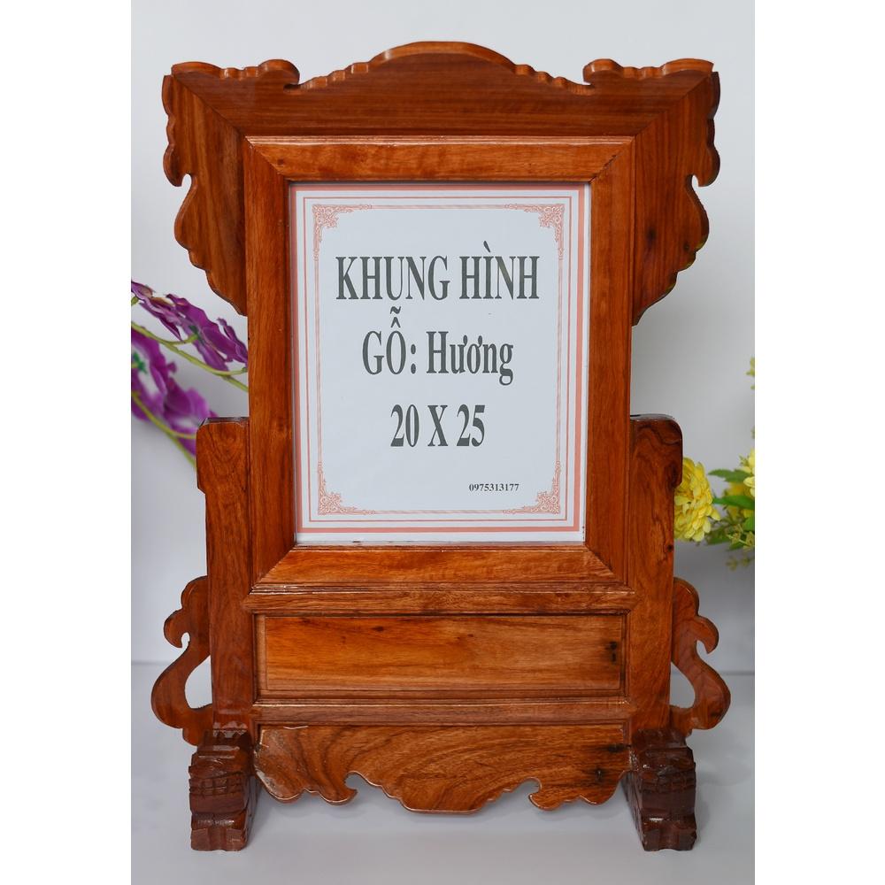 Khung hình thờ gỗ Hương trơn 20 x 25 mẫu đẹp