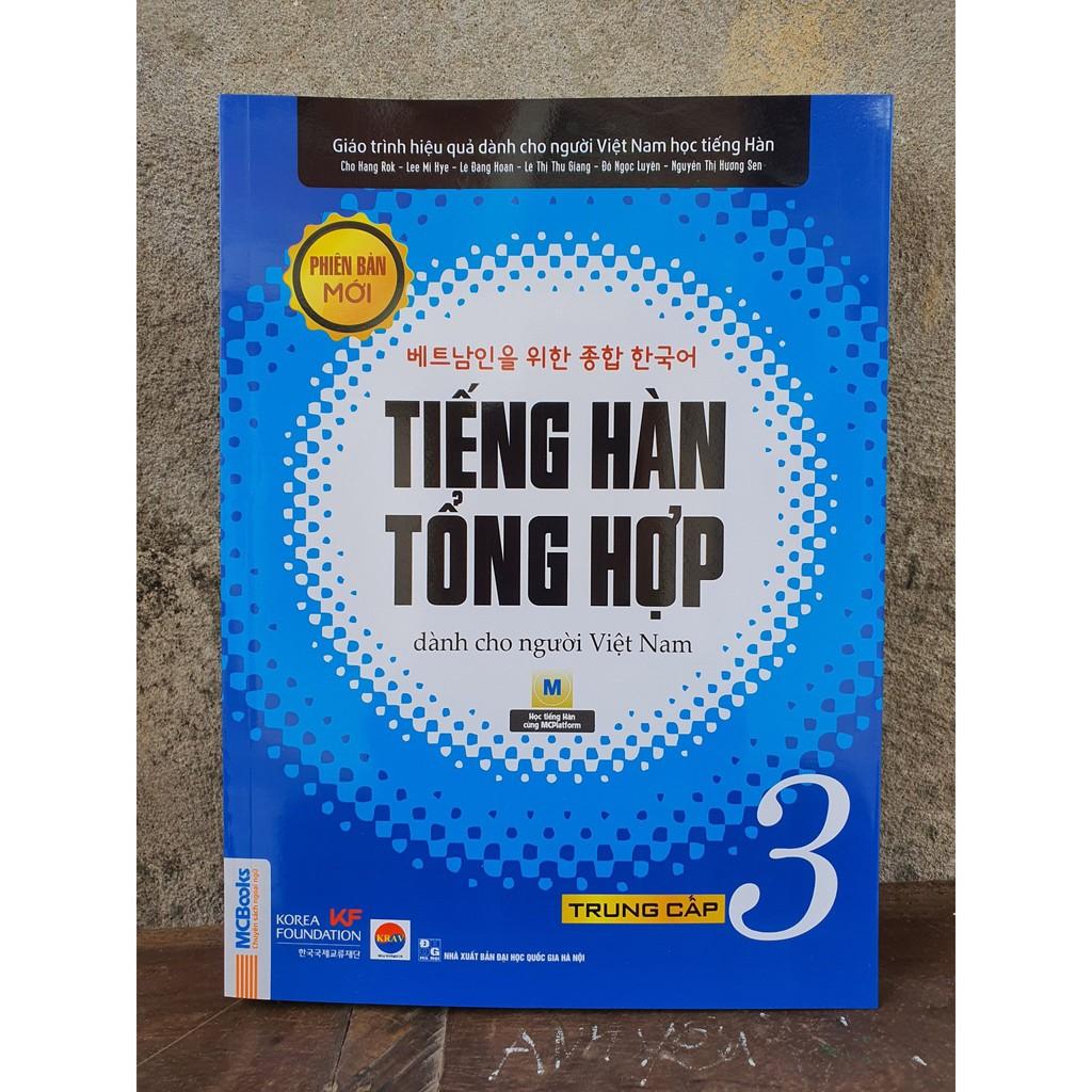 Sách - Trọn Bộ Giáo Trình Tiếng Hàn Tổng Hợp Trung Cấp Tập 3 Bản Đen Trắng (SGK + SBT)