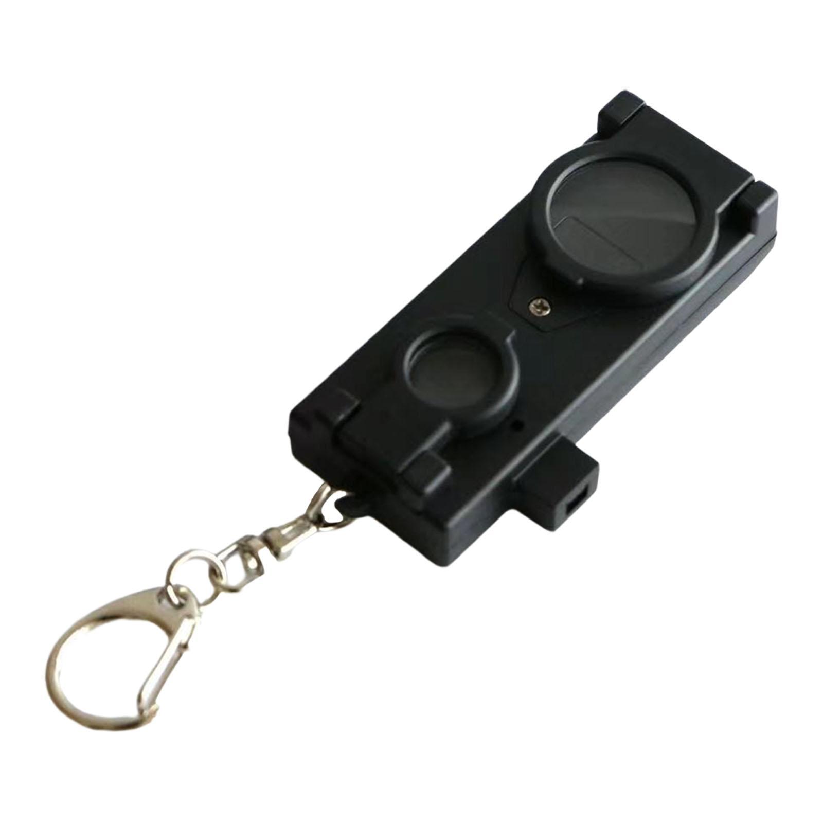 An toàn ngoài trời Đa chức năng Đa la La Mã Kính bằng móc khóa để khám phá ba lô Cắm trại đi bộ đường dài khẩn cấp Color: Black