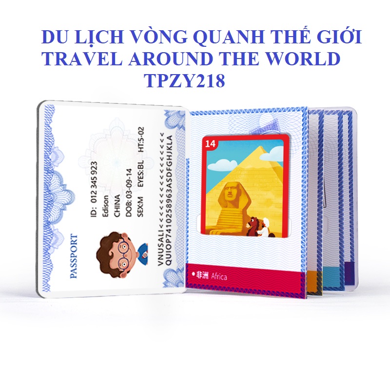 Trò chơi board game DU LỊCH VÒNG QUANH THẾ GIỚI chính hãng TOI Travel Around The World TPZY218
