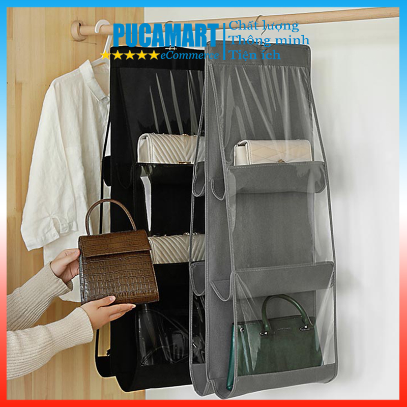 Túi Treo Giỏ Xách 6 Ngăn, Giỏ Treo Túi Xách Chống Bụi Cao Cấp - PucaMart