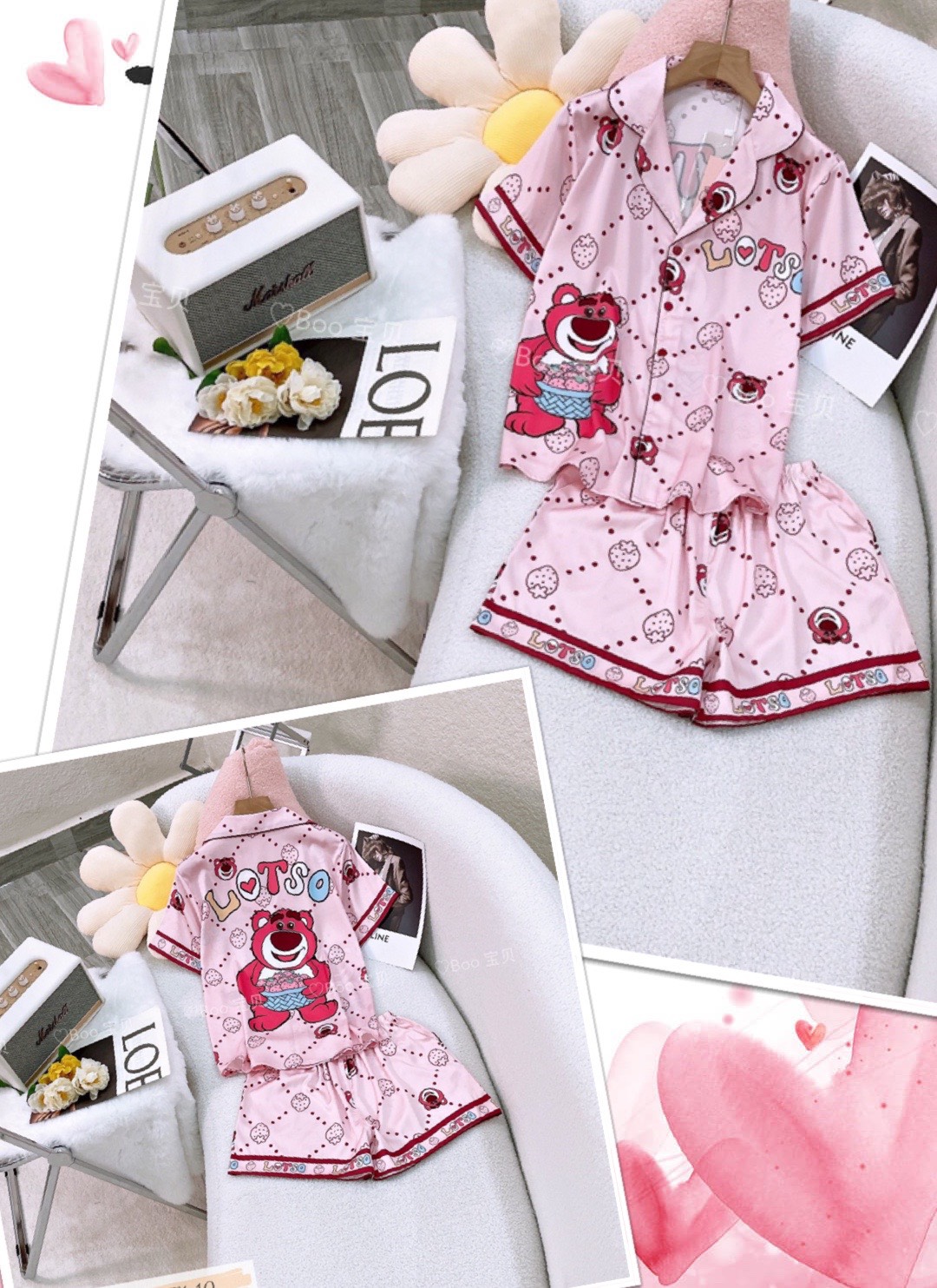 [HCM] (40-56kg, P1) Đồ bộ pijama nữ đùi TNQN chất liệu LATIN in 3D hoạt hình. hoa - mèo - thỏ - mickey - ku shin - vịt. LATIN5TNQN