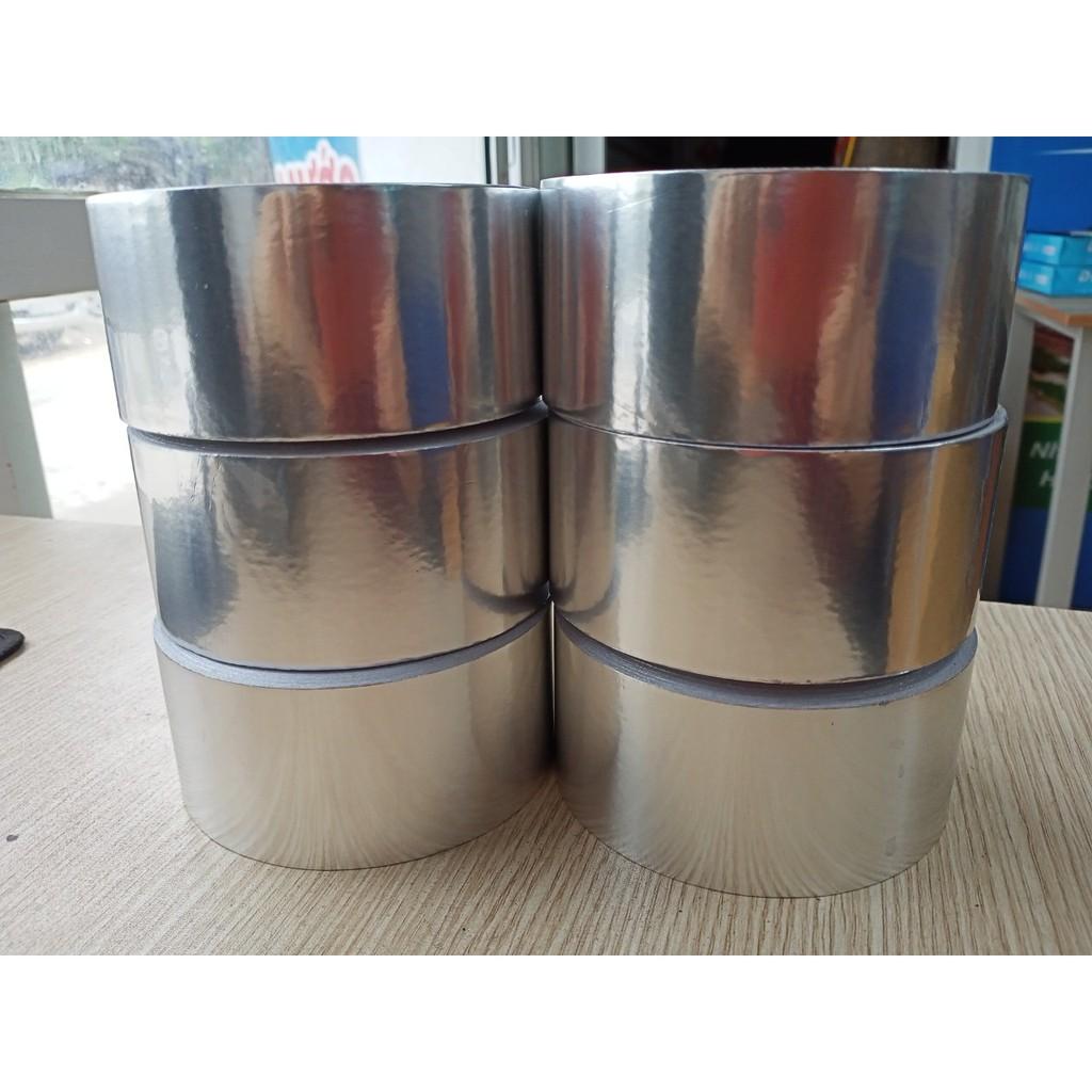 1 cuộn băng keo nhôm siêu dai, siêu chắc, băng dính nhôm, băng dính bạc, băng keo dán ống gió