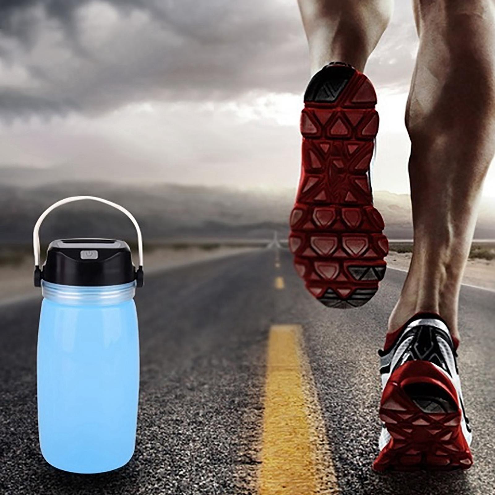 Sports Water Bottle Lantern Camping Lamp for Outdoor Camping Camping Lamp Solar Charging Luminous Water Cup