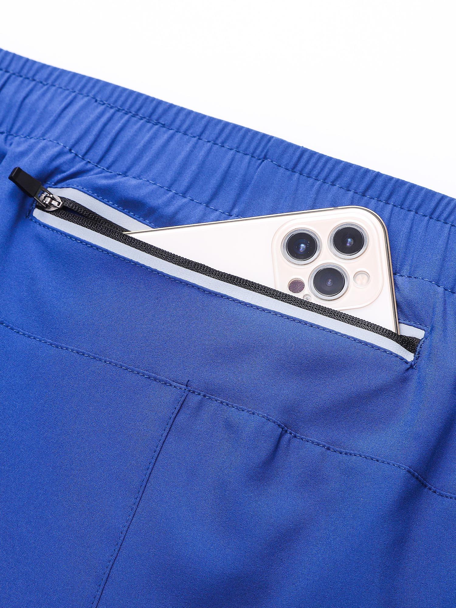 Quần short thể thao nam có lót 2 trong 1 kèm túi Quần short thể dục chạy xe đạp nhanh khô