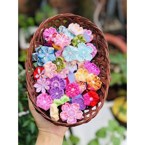 Hoa Kanzashi combo 5 hoa đủ màu đủ loại