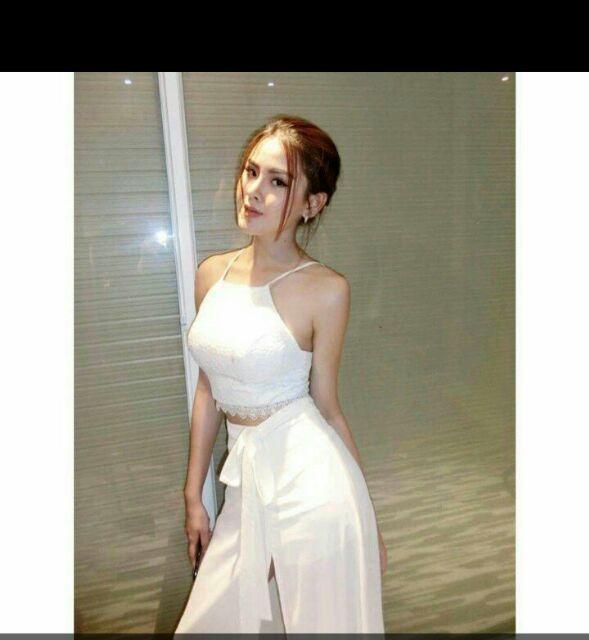 Sét maxi áo croptop