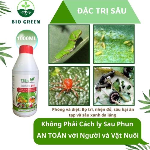 Phân bón hữu cơ vi sinh,chế phẩm sinh học TSBIO 1L,thuốc trừ sâu sinh học, trị nhện đỏ,rệp sáp,vẽ bùa,bọ trĩ