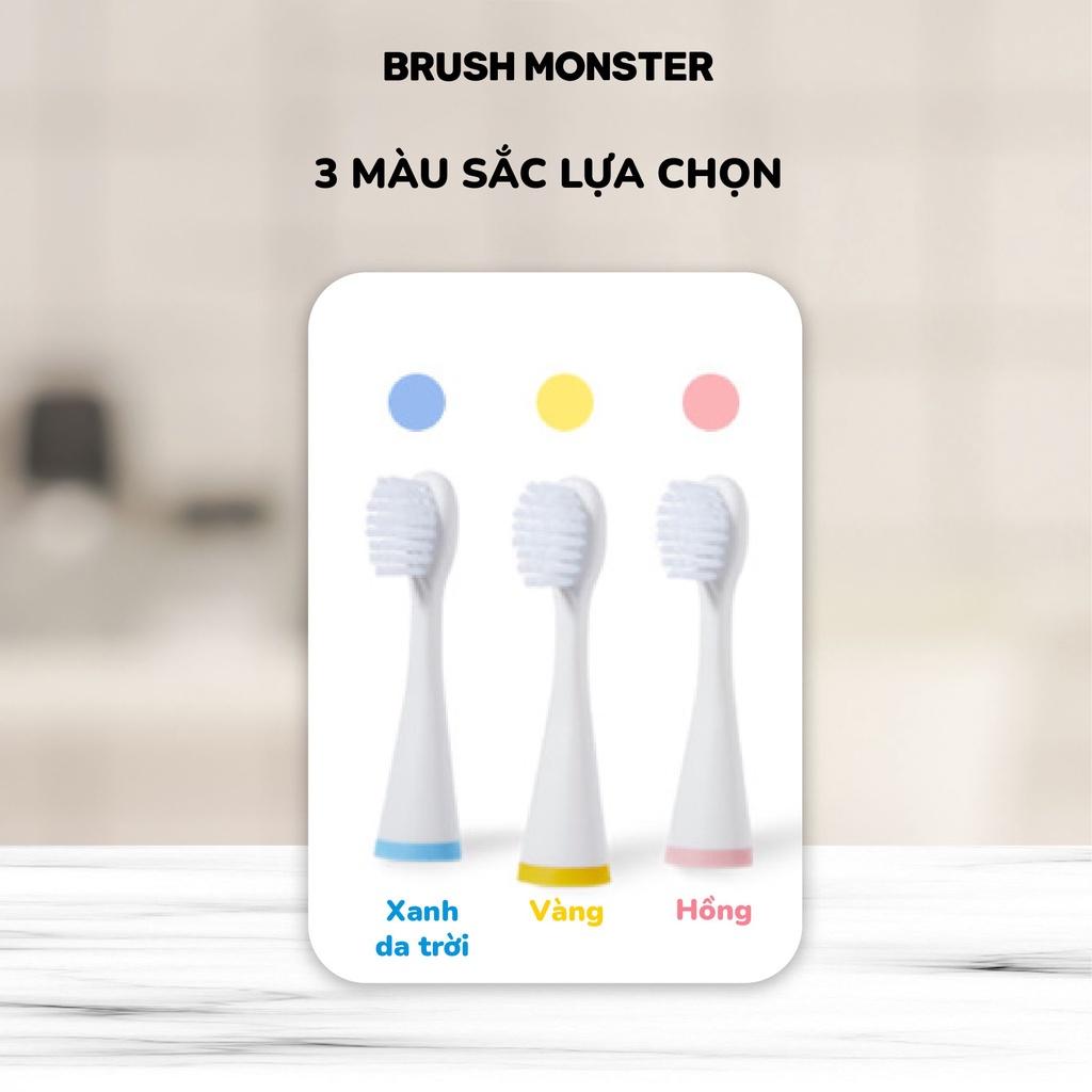 Set 3 Đầu Bàn Chải Thay Thế Cho Răng Trẻ Em Nhạy Cảm Sonic, Sợi Lông Dupont Siêu Mảnh Phủ Nano Bạc, 100% Kháng Khuẩn