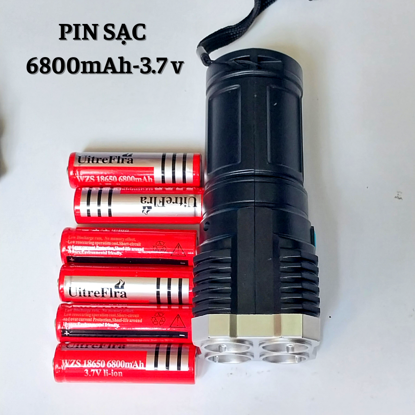 Pin sạc 18650 6800 mAh Dung Lượng Lớn  3.7V- Pin dành cho đèn pin , đồ chơi