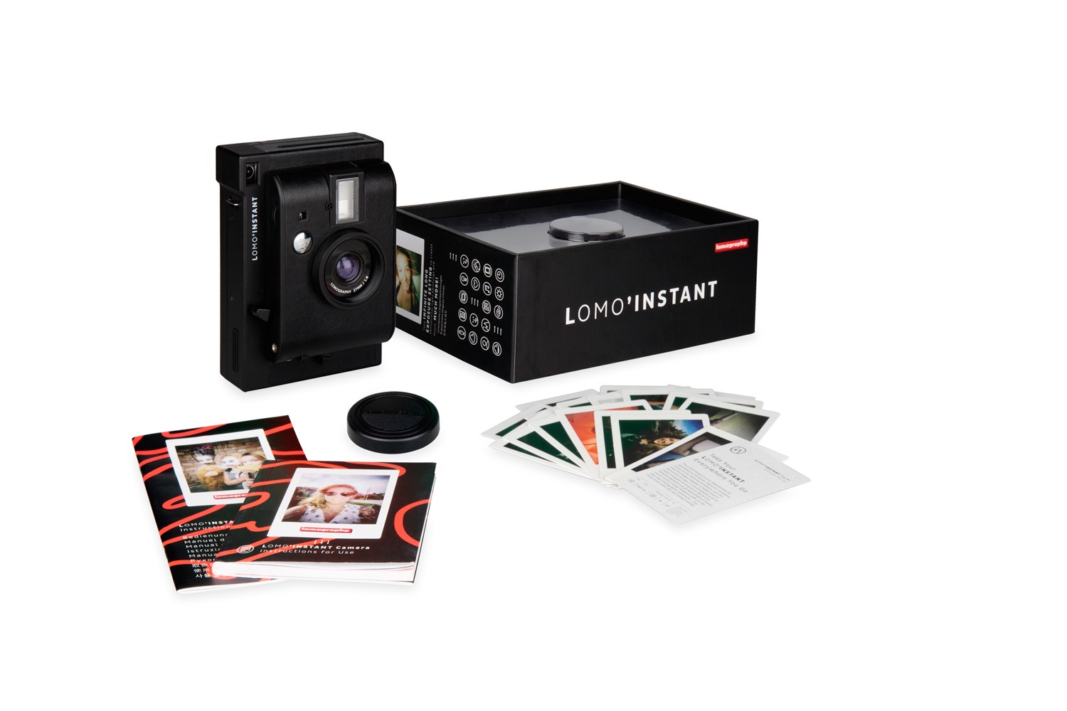 MÁY ẢNH CHỤP IN LIỀN LOMO'INSTANT MÀU ĐEN hàng chính hãng