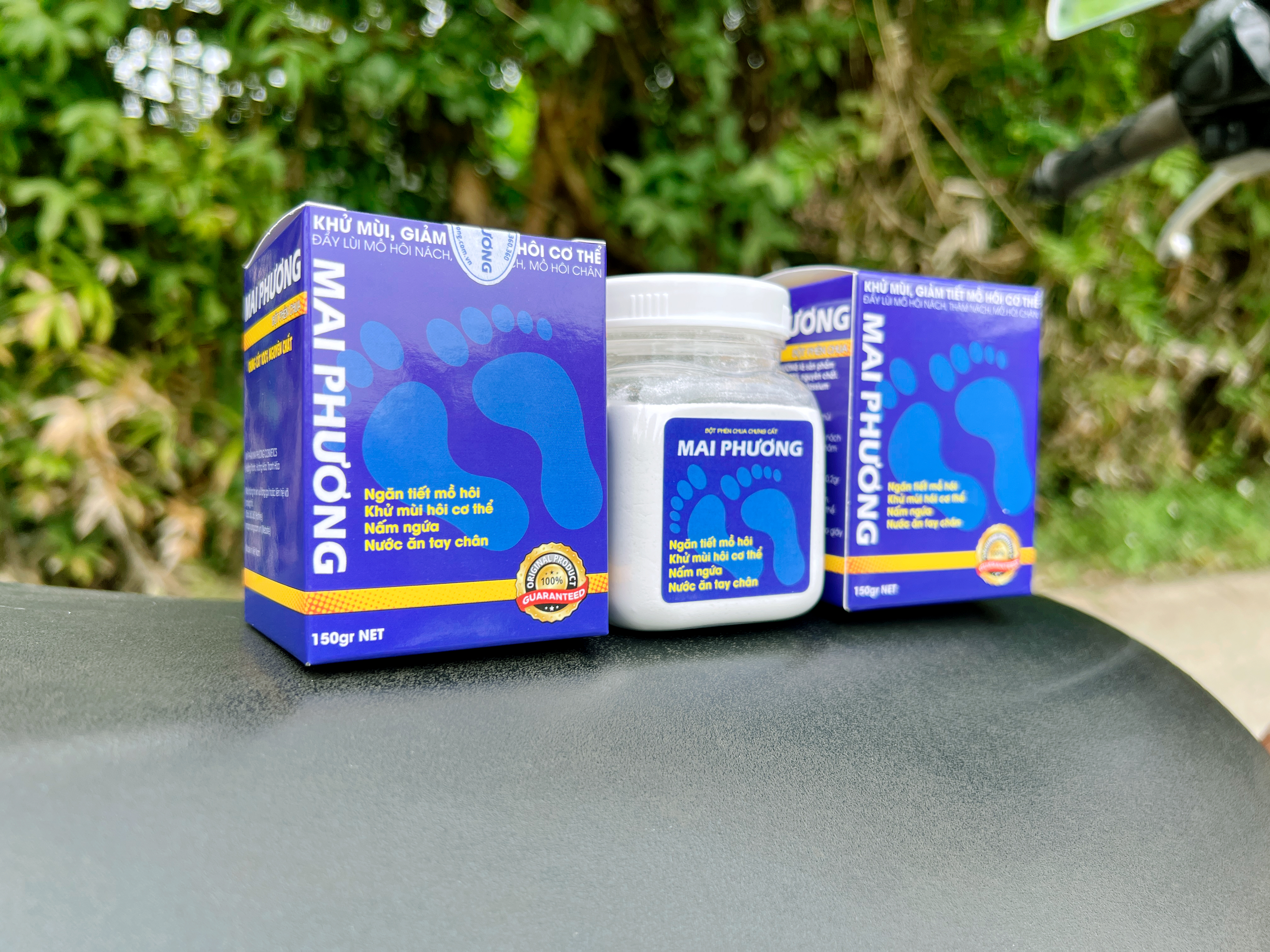 Combo 2 Hộp 150gr Bột Phèn Chua MAIPHUONG Khử Mùi Hôi Nách Hôi Chân