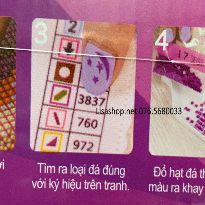 Tranh đính đá PHẬT 55x75cm chưa đính lg1567