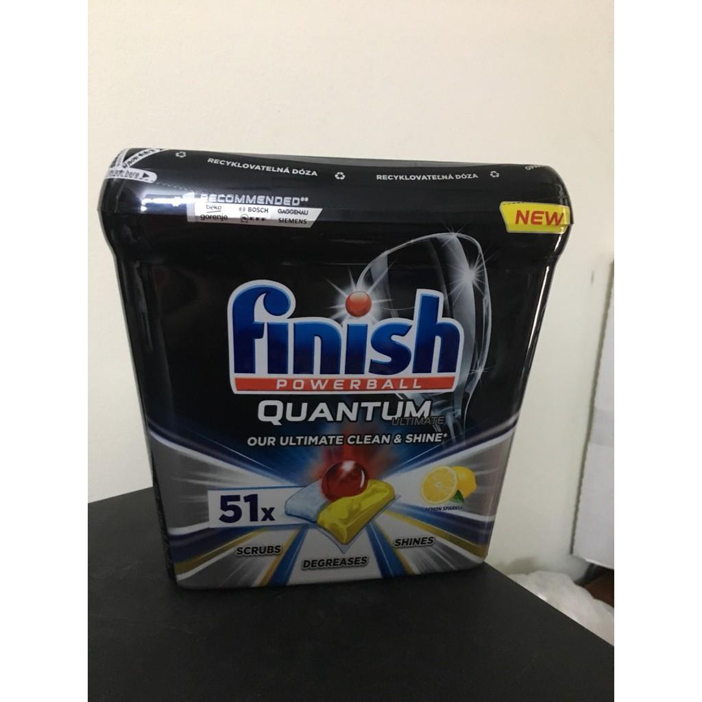 Viên Rửa Bát Finish Quantum Ultimate 51 viên Tích Hợp 14 TRONG 1