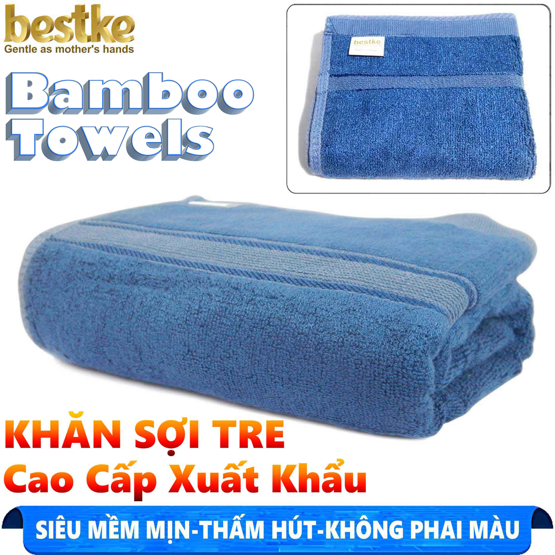 Khăn sợi tre , combo 5 bộ = 15 bamboo