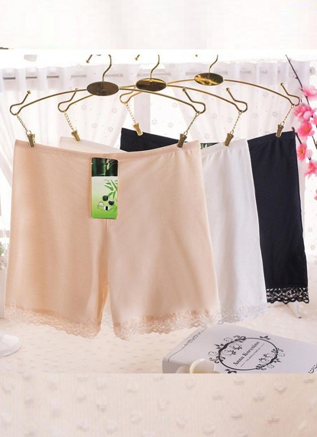 Set 02 quần mặc trong váy cotton viền ren