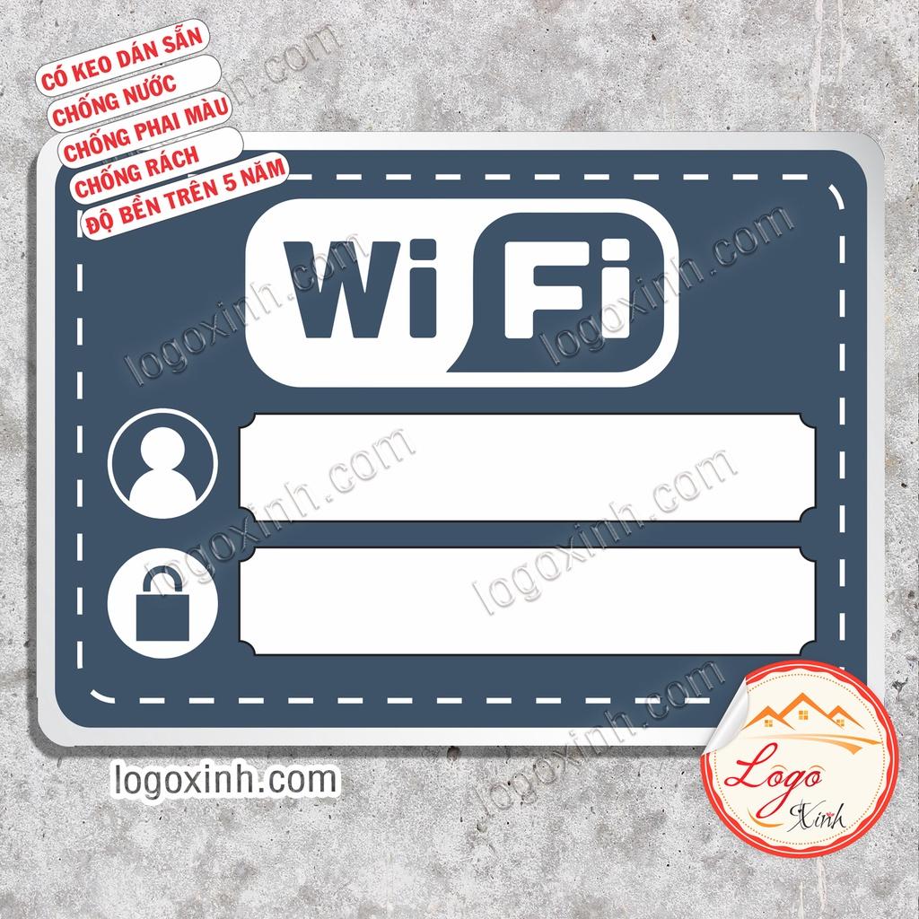 LOGO TEM STICKER BẢNG CHỈ DẪN THÔNG TIN ĐĂNG NHẬP WIFI, WIFI PASS DÙNG CHO NHÀ CỬA,QUẦY QUÁN,CÔNG TY