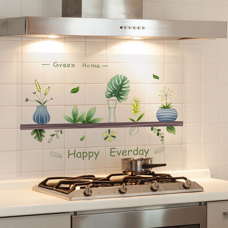 Tấm dán bếp Chống dầu mỡ Nhựa PVC trong suốt in họa tiết Happy Everday
