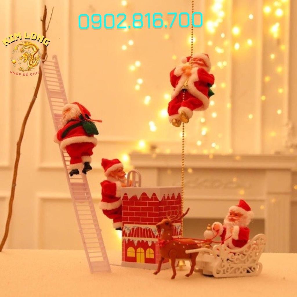 TẶNG PIN Đồ chơi ông già NOEL leo đu dây quà tặng giáng sinh hoặc phụ kiện trang trí Noel ngày lễ giáng sinh