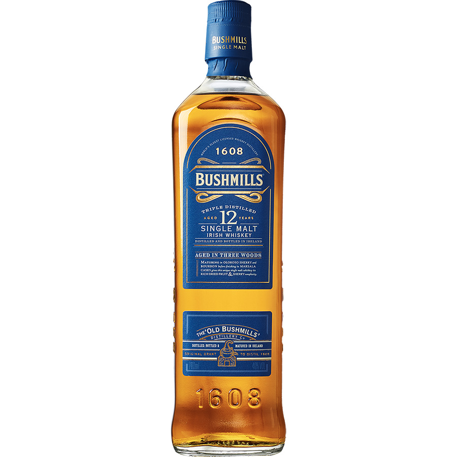 Rượu Whisky Bushmills Single Malt 12 Years Old 700ml 40% - Không hộp