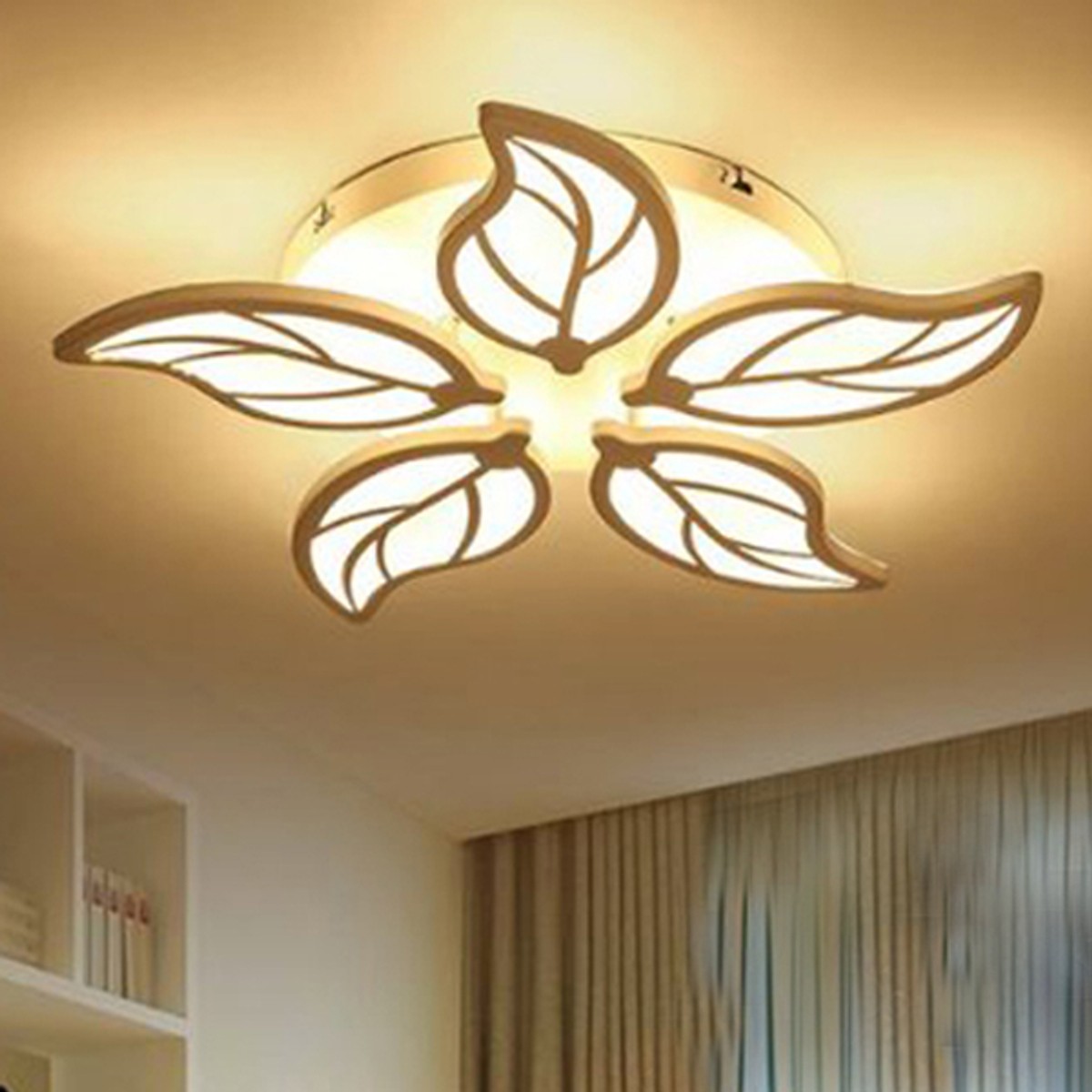 Đèn ốp trần - đèn trần 5 lá 3 màu ánh sáng HUNG LAMP