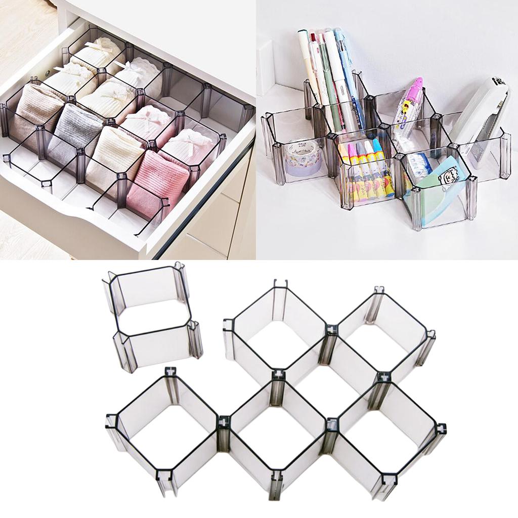 12pcs DIY Honeycomb Closet Organizer Drawer Dividers Partition Cabinet Boxes