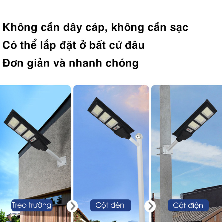 Đèn năng lượng mặt trời 200w,300w,400w ,pin dung lượng lớn, tuổi thọ lâu dài - D1383