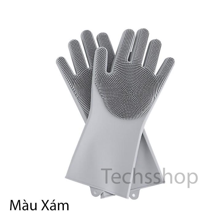 Găng Tay Rửa Chén Silicon Thần Thánh Bền Đẹp - Cặp Bao Tay Rửa Bát Nồi, Trái Cây, Chùi Rửa Trong Nhà Bếp Cách Nhiệt