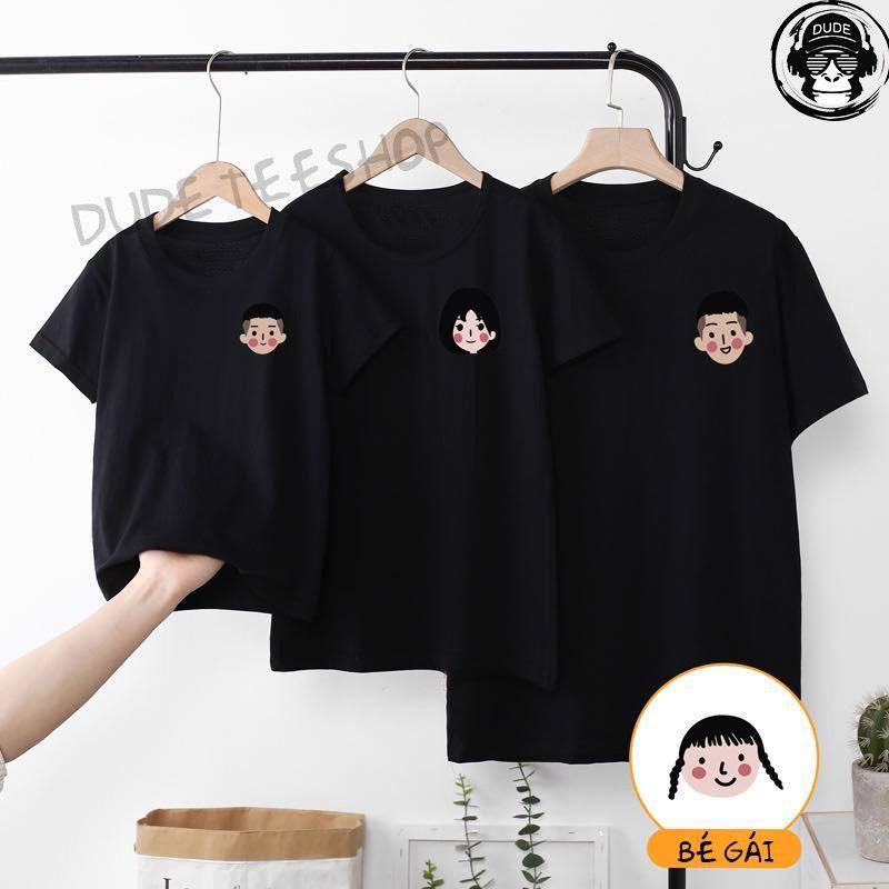 Áo Thun Gia Đình 4 Người Logo Cả Nhà Đáng Yêu