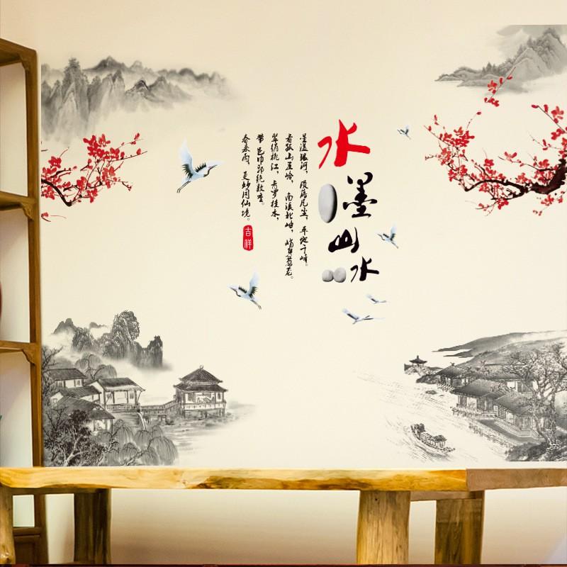 Decal dán tường cành đào phong thủy - Tết