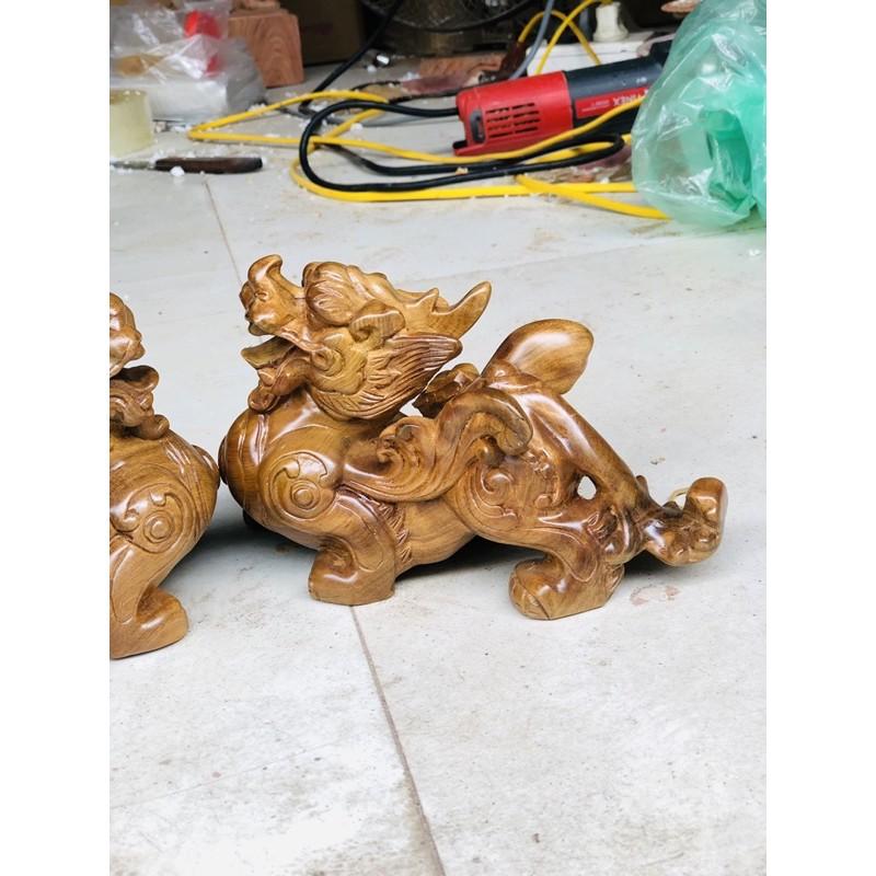 Cặp tỳ hưu gỗ bách xanh