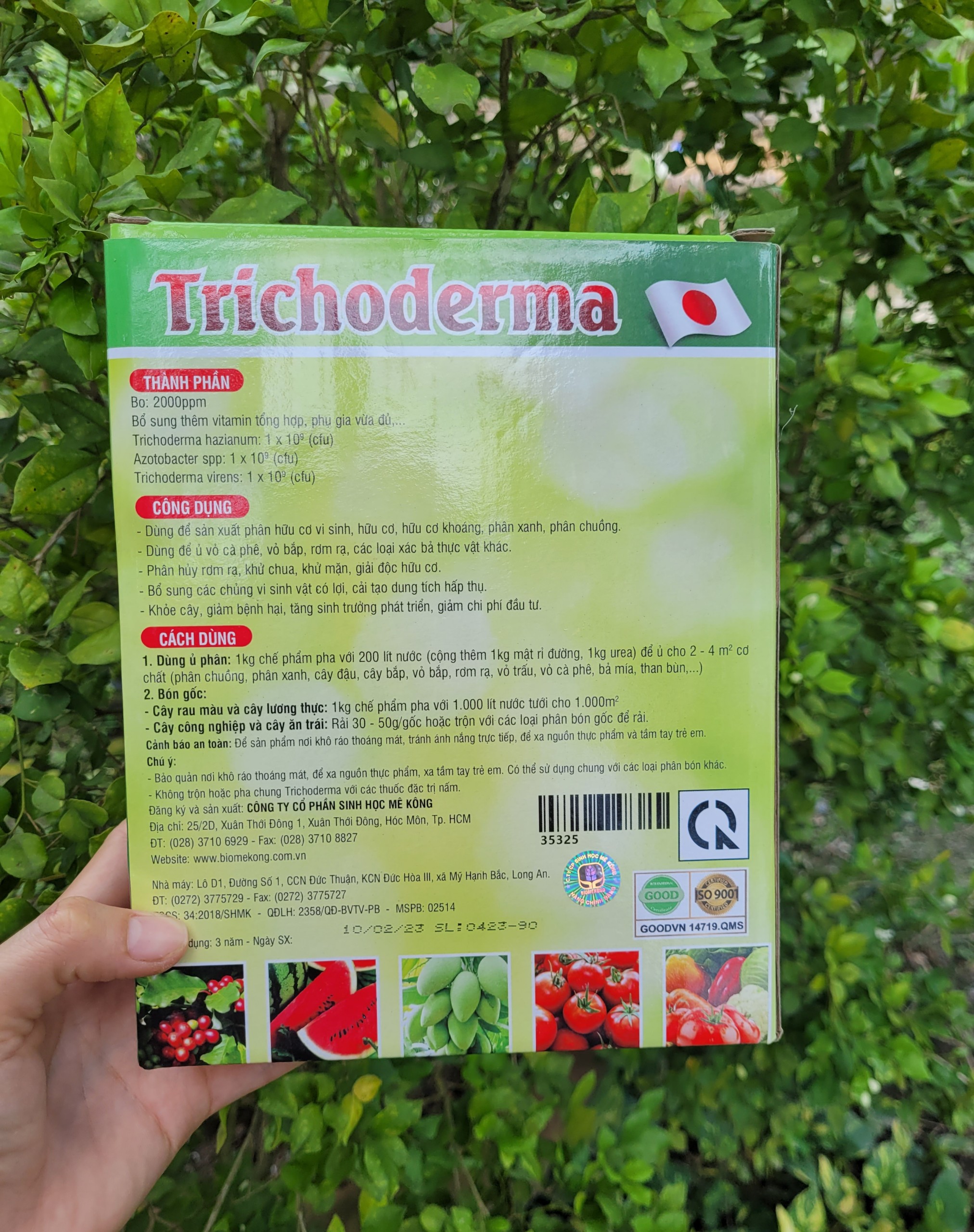 Nấm Trichoderma dùng trộn phân, ủ phân, rãi gốc giúp ngừa bệnh, tốt đất, phân hủy rác thải thực vật hộp 1kg