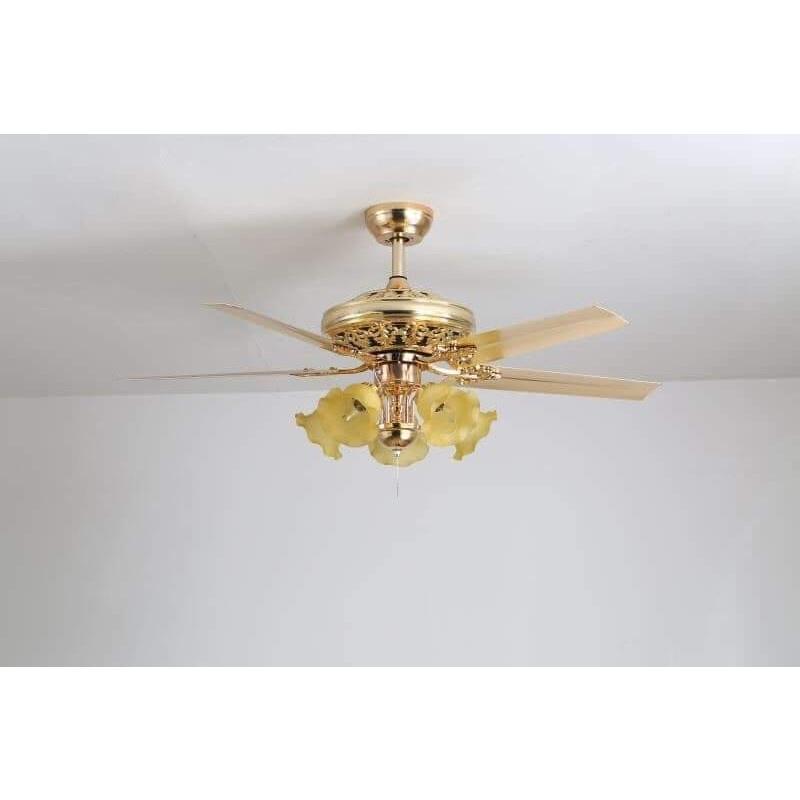 Quạt Trần Đèn Trùm 5 Cánh , 5 Bóng Đèn , Chạy Nhiều Tốc Độ Gió Và Siêu Tiết Kiệm Điện