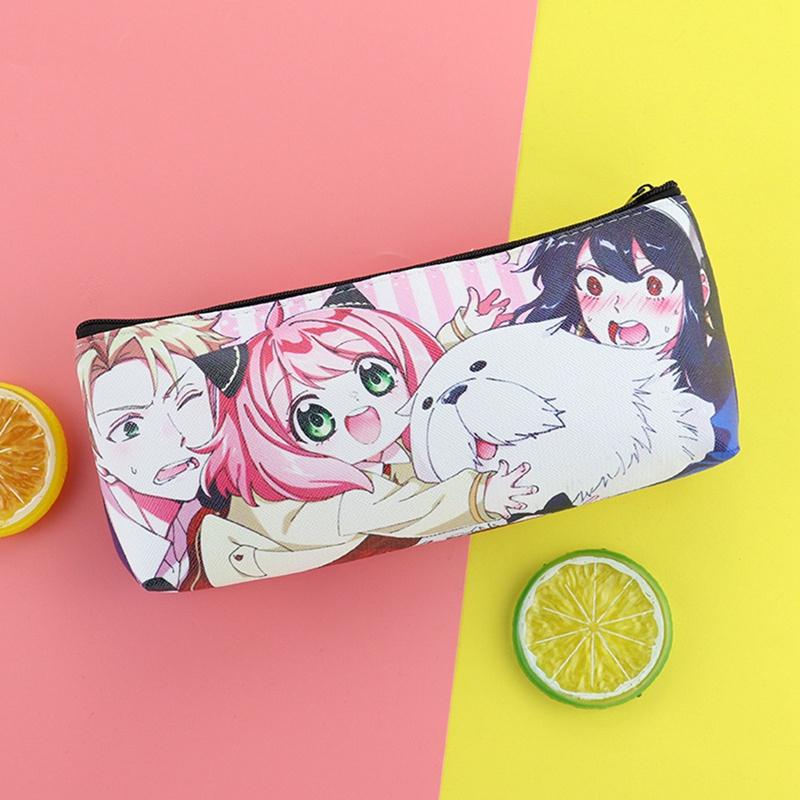 Túi Đựng Bút Chì Bằng PU Có Khóa Kéo In Hình Anime tmdbyx Spy X Family Anya Yor Loid Forger Cho Học Sinh