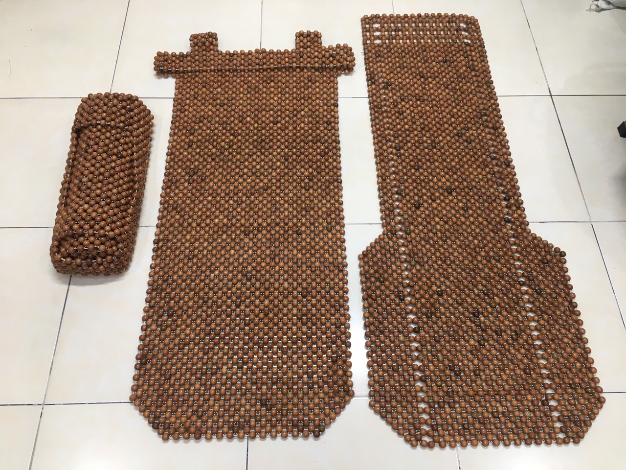 Đệm lót ghế ô tô hạt gỗ  - Khoác Vai Ghế Xe Ô Tô Hạt Gỗ Hương 12ly  - 11