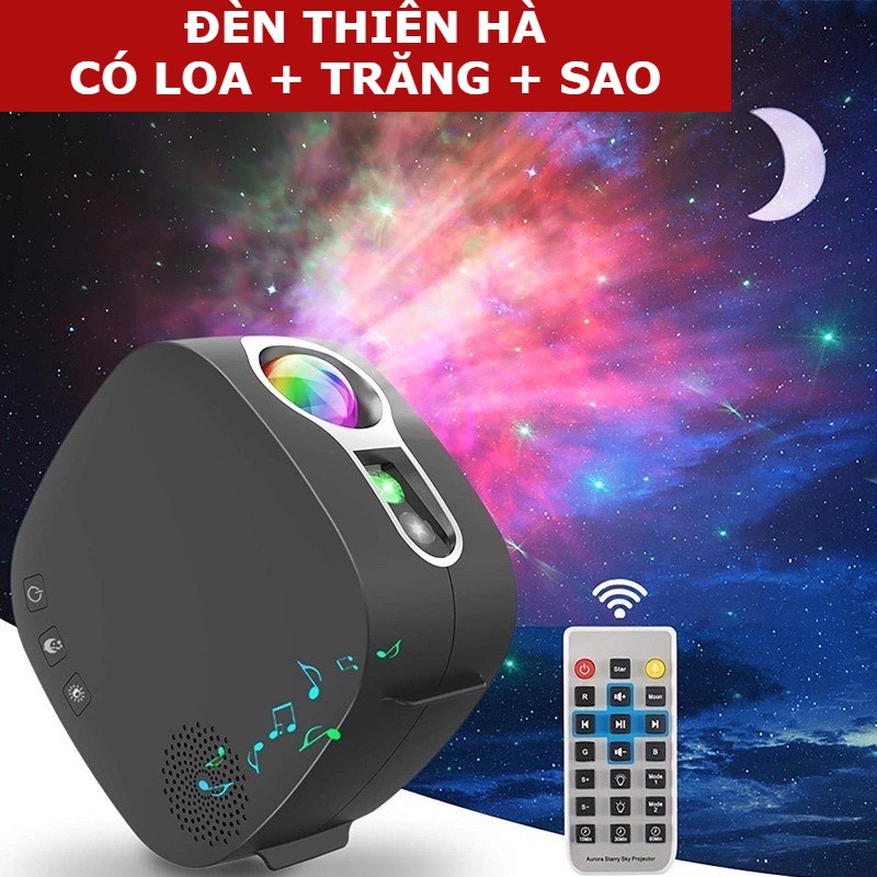 Đèn thiên hà V.2 mới nhất chiếu bầu trời sao kết hợp loa bluetooth cho phòng ngủ và phòng bay.