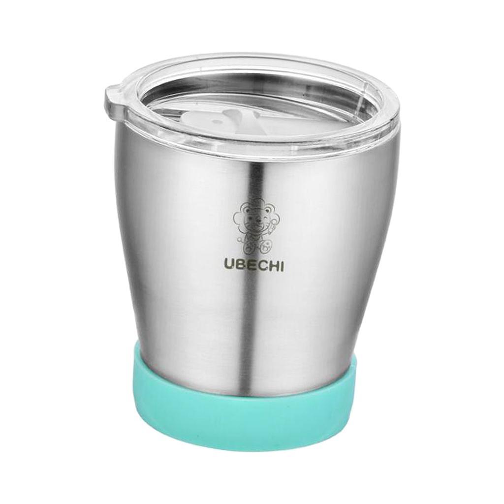 2Pcs Stainless Steel Water Coffee Tea Cup Juice Mug Bar Kitchen Pink Green