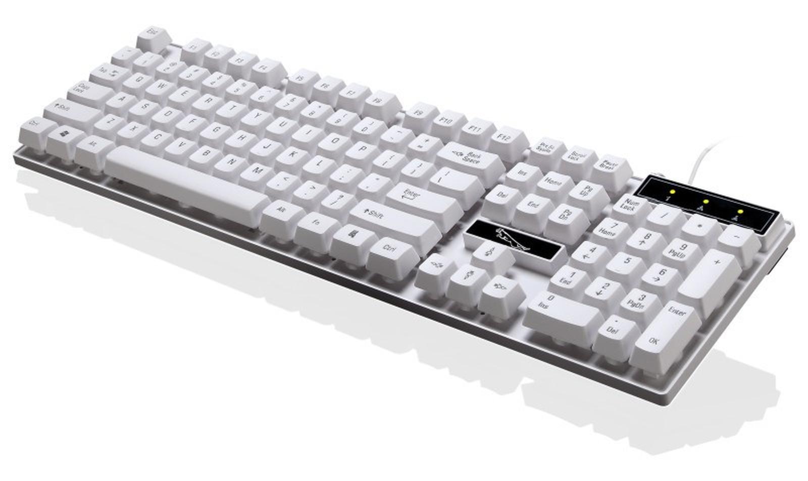 Thuận lợi nhất đuổi theo ánh sáng da báo Q17USB trắng thao túng cảm giác trò chơi bàn phím đơn nút nổi phụ kiện máy tính xách tay