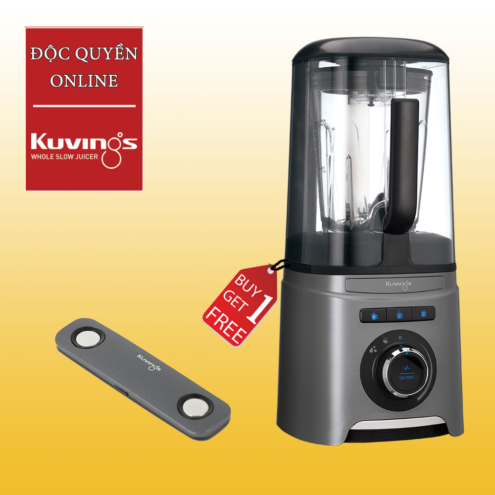 Máy xay sinh tố chân không Kuvings SV-400MB Màu Bạc - TẶNG MÁY ĐO THÀNH PHẦN CƠ THỂ KUVINGS KBA-200 - Hàng chính hãng