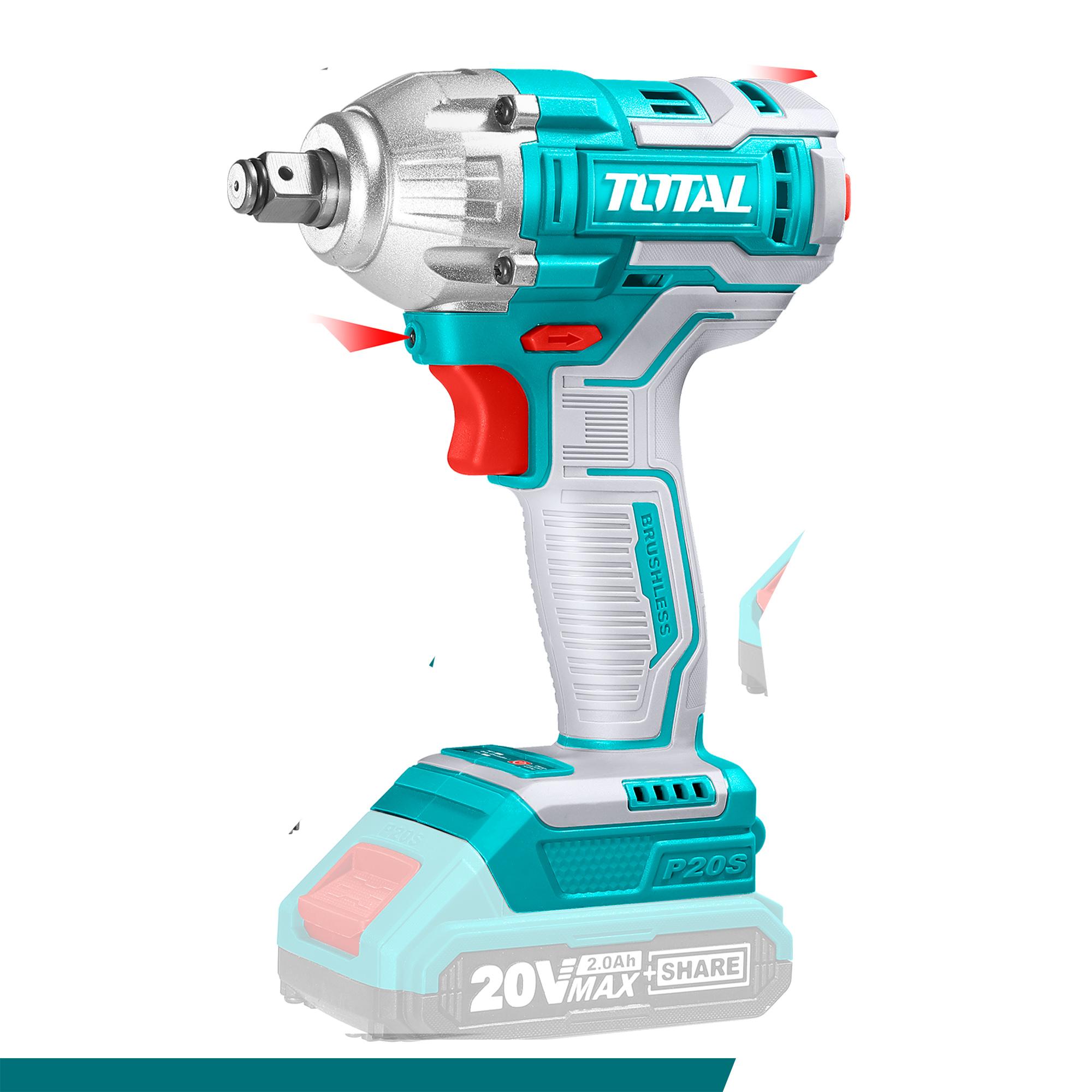 BỘ COMBO MÁY KHOAN BÚA VÀ MÁY BẮN BU LÔNG PIN 20V TOTAL TCKLI2017 - HÀNG CHÍNH HÃNG