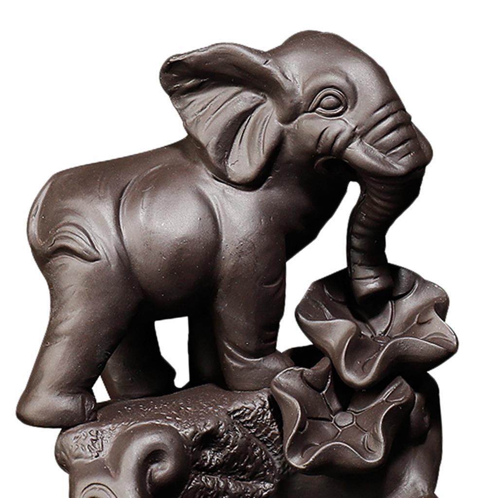 Incense Burner Elephant Model Aromatherapy Clay Cones Holder