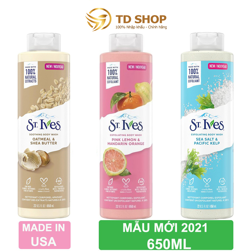 Sữa tắm St.Ives 650ml tẩy tế bào chết