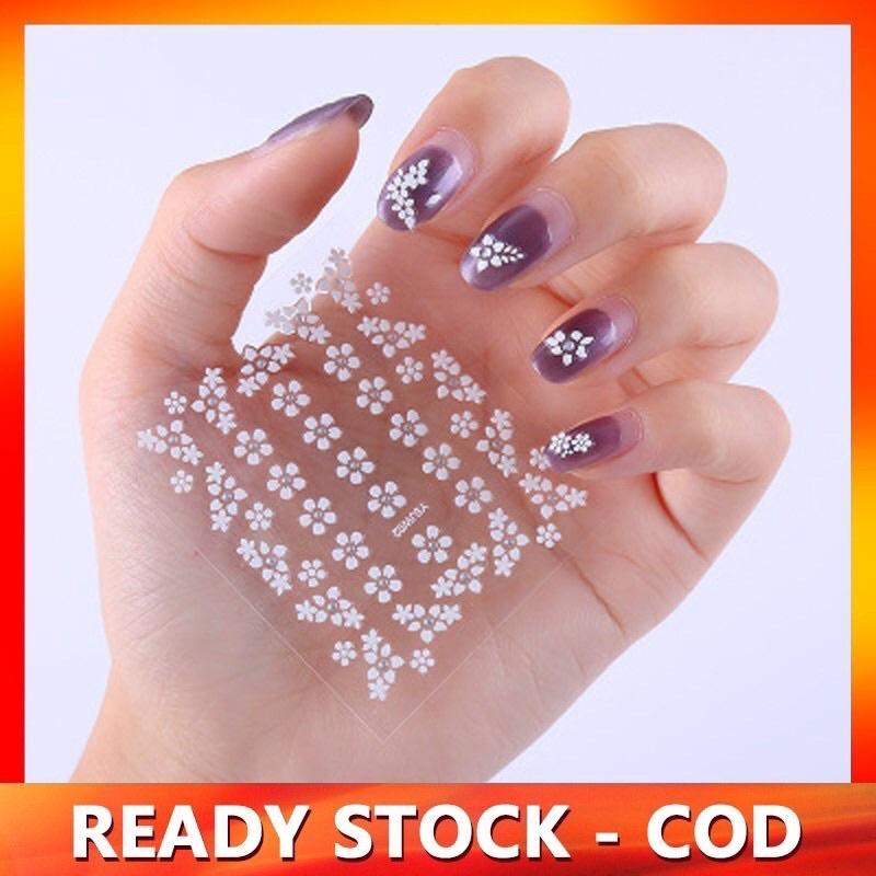 Combo 3 miếng Stick dán hoa nổi trang trí móng dành cho Nail